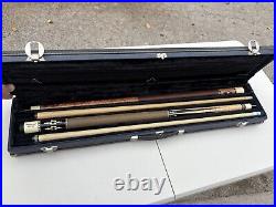 1980's McDermott Pool Cues, Pair Of Two With Case