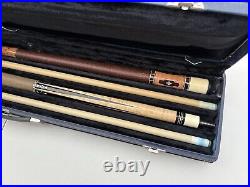 1980's McDermott Pool Cues, Pair Of Two With Case