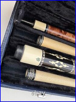 1980's McDermott Pool Cues, Pair Of Two With Case