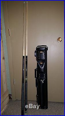 2 MCDERMOTT Pool cues 19oz & 21oz With Scorpion case 2 & 4 shafts NO RESERVE