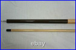 2-Piece Pool Cue Dark Wood/Light Wood Two Tone with Black Points 58