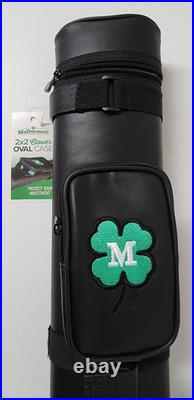 2x2 McDermott Billiard Pool Cue Stick Holder 2B/2S Clover Logo oval Hard Case 2x2 McDermott Billiard Pool Cue Stick Holder 2B/2S Clover Logo oval Hard Case