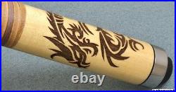 3d Dragon Image Carving Mcdermott Star S64 New Billiard Two Piece Pool Cue Stick