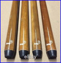 4 x McDermott Lucky One Piece House Pool Cues 18-21oz with Free Shipping