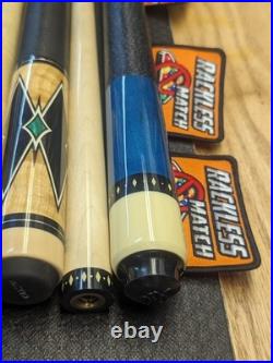 4x Pool Cues MCDERMOTT Viper Raven Action Break + Vincitore LEATHER 4x6 EUC