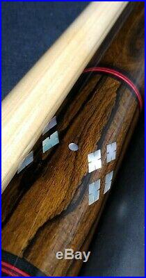 Absolutely gorgeous Jacoby custom 1/1 pool cue 18.50oz 2 ld shafts