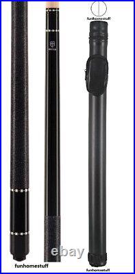 BLACK MCDERMOTT LUCKY L12 MAPLE TWO PIECE BILLIARD GAME POOL CUE STICK with CASE