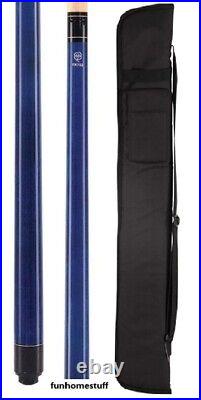 BLUE 2-pc. LUCKY L2 MCDERMOTT BILLIARD GAME POOL TABLE MAPLE CUE STICK + CASE