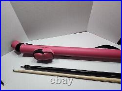 Beautiful Black Mccormick Pool Cue With Pink Case Lucky Shamrock