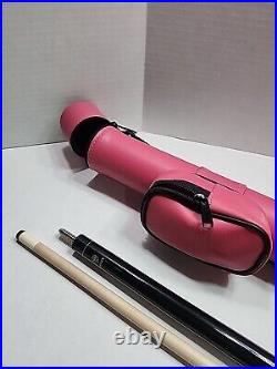 Beautiful Black Mccormick Pool Cue With Pink Case Lucky Shamrock