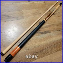 Brazilian Tulipwood Leather Wrap McDermott EF-4 Billiard Cue Pool Stick Vintage Brazilian Tulipwood Leather Wrap McDermott EF-4 Billiard Cue Pool Stick Vintage