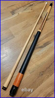 Brazilian Tulipwood Leather Wrap McDermott EF-4 Billiard Cue Pool Stick Vintage Brazilian Tulipwood Leather Wrap McDermott EF-4 Billiard Cue Pool Stick Vintage