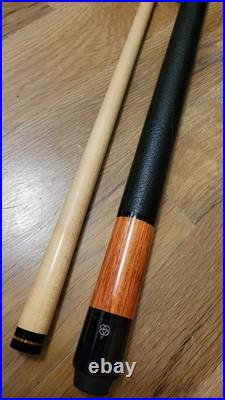 Brazilian Tulipwood Leather Wrap McDermott EF-4 Billiard Cue Pool Stick Vintage Brazilian Tulipwood Leather Wrap McDermott EF-4 Billiard Cue Pool Stick Vintage