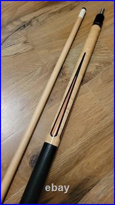 Brazilian Tulipwood Leather Wrap McDermott EF-4 Billiard Cue Pool Stick Vintage Brazilian Tulipwood Leather Wrap McDermott EF-4 Billiard Cue Pool Stick Vintage