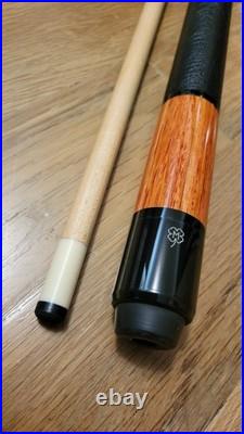 Brazilian Tulipwood Leather Wrap McDermott EF-4 Billiard Cue Pool Stick Vintage Brazilian Tulipwood Leather Wrap McDermott EF-4 Billiard Cue Pool Stick Vintage