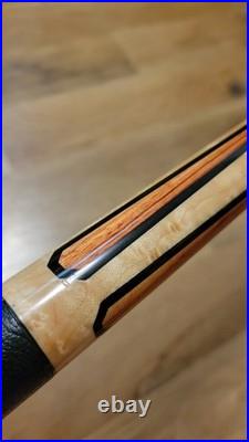 Brazilian Tulipwood Leather Wrap McDermott EF-4 Billiard Cue Pool Stick Vintage Brazilian Tulipwood Leather Wrap McDermott EF-4 Billiard Cue Pool Stick Vintage