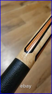 Brazilian Tulipwood Leather Wrap McDermott EF-4 Billiard Cue Pool Stick Vintage Brazilian Tulipwood Leather Wrap McDermott EF-4 Billiard Cue Pool Stick Vintage