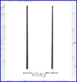 Custom Carbon Fiber Billiard Pool Cue Shaft – 29" Length, 12.4mm, Radial Pin Joint, With Kamui Black Clear Tip (Made In Canada)