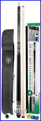 CLASSIC CUE KIT 4 KIT4 McDermott with Grey Billiard Cue, Case, and Accessories
