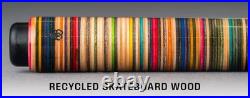 CRAZY CROOKED INLAYS! McDermott CHOPS SP2 Pool Cue Recycled Skateboard Wood