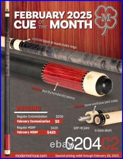 Free Layaway McDermott G204C2 February 2025 Pool Cue (1)Free Case & Shipping Free Layaway McDermott G204C2 February 2025 Pool Cue (1)Free Case & Shipping