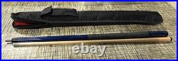 Genuine McDermott Blue Pool Cue String Wrapped Handle 58 Case Included