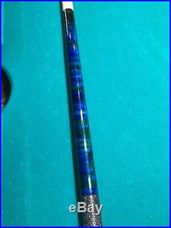 Genuine Mcdermott pool cue NEW test hit only! Beautiful Blue & Green