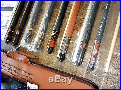 Harley-Davidson McDermott set of 8 Limited-Ed. Pool Cues, all numbered 040/100