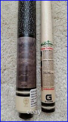 IN STOCK, McDermott G201 Pool Cue with G-Core Shaft, Custom Grey, FREE HARD CASE