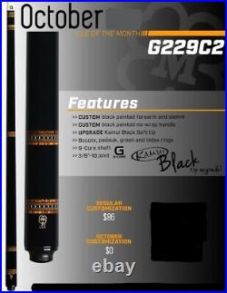 IN STOCK, McDermott G229 C2 Pool Cue with 12.5mm G-Core, COTM, FREE HARD CASE