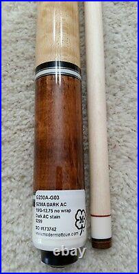 IN STOCK, McDermott G230 Wrapless Pool Cue with G-Core, Drk Cherry, FREE HARD CASE