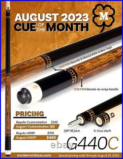 IN STOCK, McDermott G440 C Pool Cue with 12.5mm G-Core Shaft COTM, FREE HARD CASE IN STOCK, McDermott G440 C Pool Cue with 12.5mm G-Core Shaft COTM, FREE HARD CASE