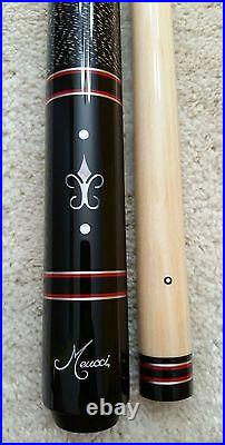 IN STOCK, Meucci B&M-4 A Pool Cue with Black Dot Shaft, FREE HARD CASE