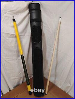 MCDERMOTT 58 Lucky Pool Cue+VERY BEAUTIFUL ACTION 2X2 HARD LASE CASE BLACK