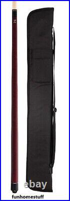 MCDERMOTT LUCKY L5 Red Stain Two-piece Billiard Table Pool Cue Stick & SOFT CASE