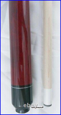 MCDERMOTT LUCKY L5 Red Stain Two-piece Billiard Table Pool Cue Stick & SOFT CASE