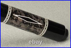 MCDERMOTT LUCKY L54 GRAY BURL Wood Overlay Billiard Two-Piece Pool Cue Stick