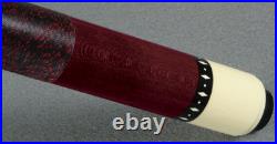 MCDERMOTT LUCKY L6 BURGUNDY STAIN 2-PIECE WithSILVER RINGS BILLIARD POOL CUE STICK