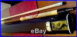 McDERMOTT POOL CUE VINTAGE, TIGER, DOUGHTRY with CUSTOM HARD CARRYING CASE, 58