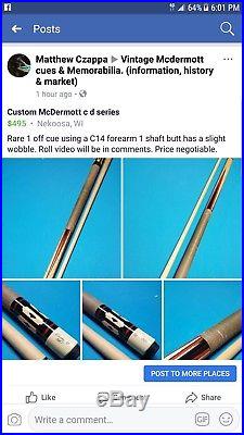 McDermott 1 off custom C D series pool cue stick