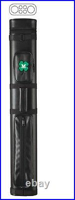 McDermott 2x4 Oval Hard Clover Black Pool Cue Case with FREE Shipping