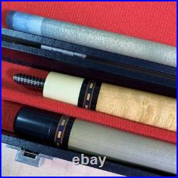 McDermott Billiard Cue 4 Sword Model A. C. S. S. Shaft Set Moori Tap Vintage Japan