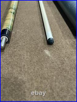 McDermott Billiards Pool Cue Stick Natural + Green Double Stain Linen Wrap GS12