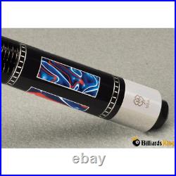 McDermott Billiards Pool Cue Stick Red White Blue Pearl Lizard Leather Wrap G609