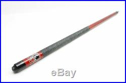 McDermott Black Widow with Eight Ball 58 Two Piece Pool Cue with Case Red