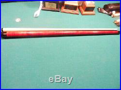 McDermott Colorado Red Pool Cue L5 no wrap, Giuseppe leather case