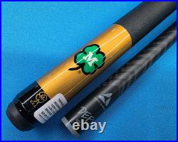 McDermott Custom Clover Pool Cue, Defy Carbon Fiber Shaft, Leather Logo Wrap McDermott Custom Clover Pool Cue, Defy Carbon Fiber Shaft, Leather Logo Wrap
