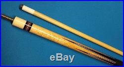 McDermott D series D20 6 point pool cue stick with leather wrap
