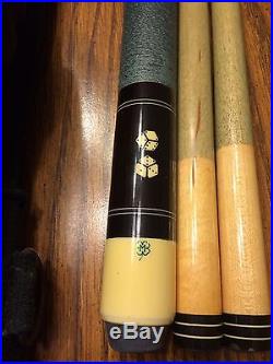 McDermott D19 Pool Cue Dice Rare 2 Shafts & Case Sold As Is