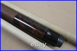 McDermott Dark Brown Wood Pool Cue Small White Logo with 2 Shafts